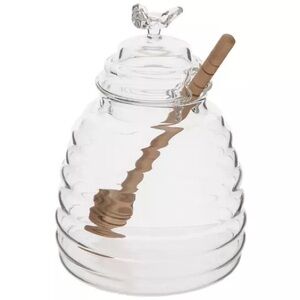 Glass Honey Jar With Dipper